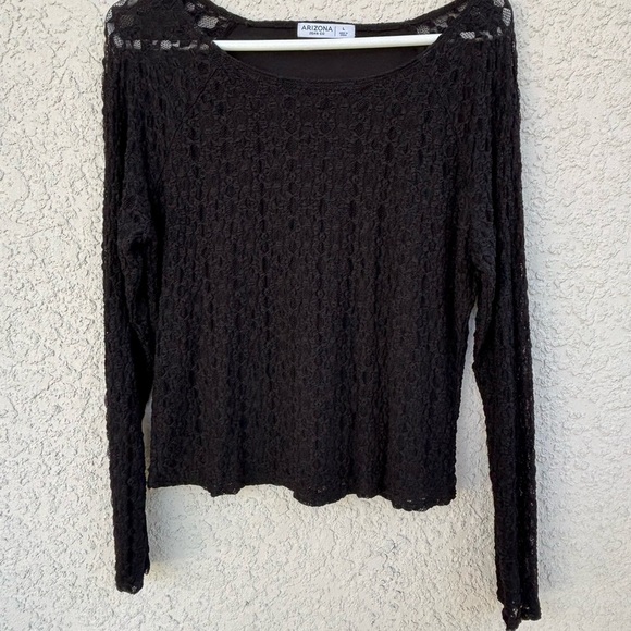 Arizona Jean Company Black‎ Lace Crop Top - Picture 6 of 9